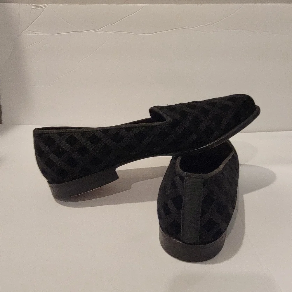 Santoni Tuxedo Black Velvet Loafers Santoni Mens size 9.5 italy dress slip on